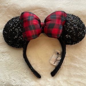 Disney Parks Plaid Bow Minnie Ears